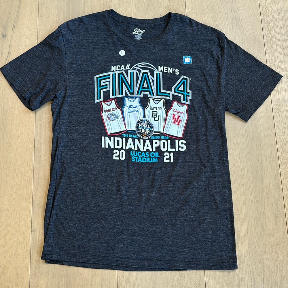 Men’s NCAA Final 4 Dark Gray T-shirt Size Large